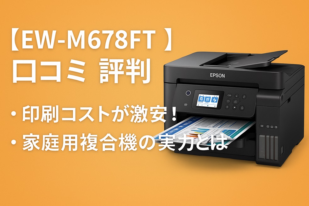 【EW-M678FT口コミ 評判】印刷コストが激安！家庭用複合機の実力とは
