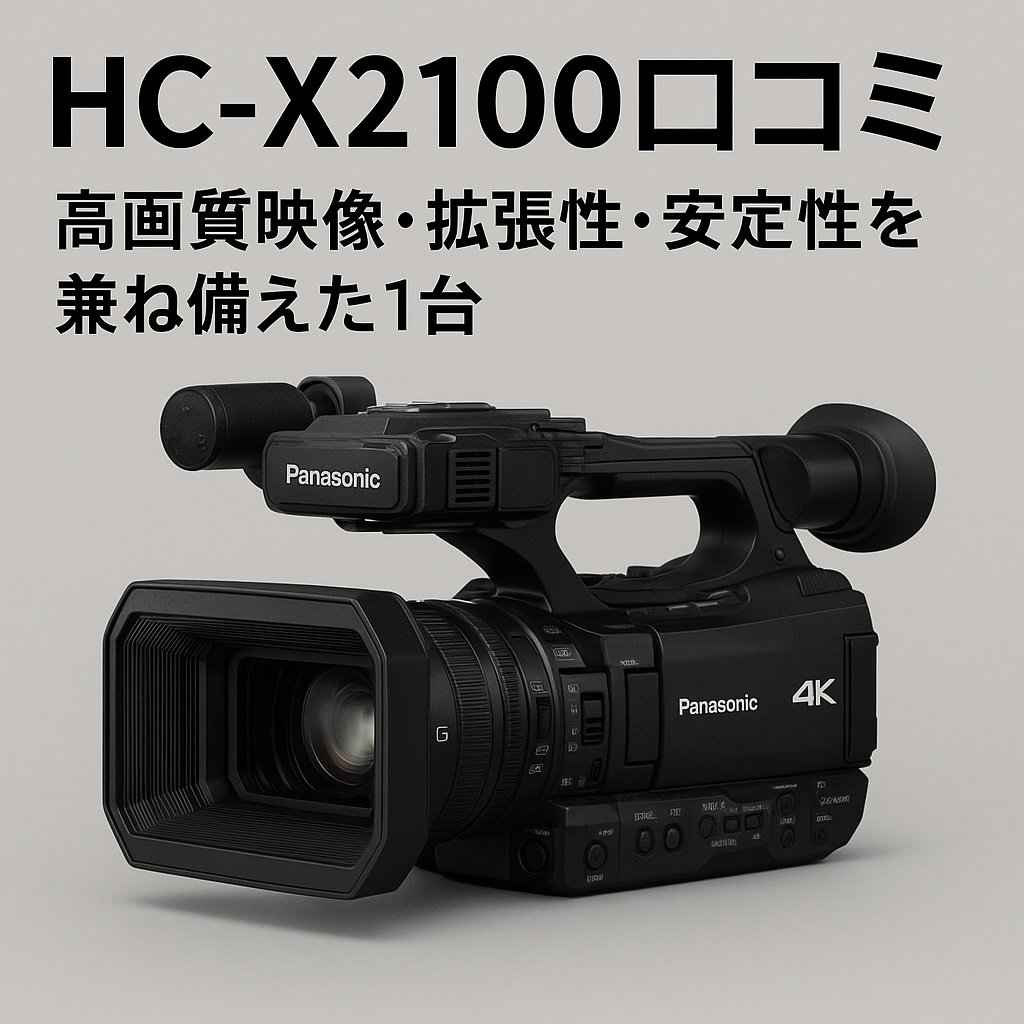 パナソニック HC-X2100口コミ 業務用4K撮影・ライブ配信対応の実力とは