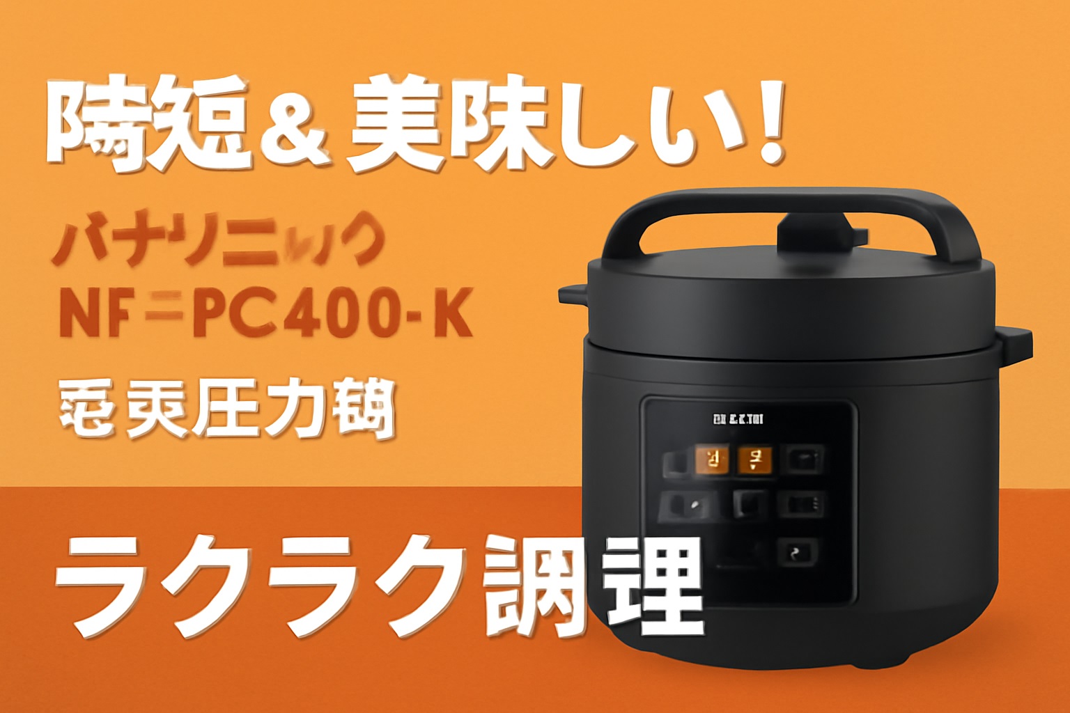 時短＆美味しい！パナソニック NF-PC400-K 電気圧力鍋でラクラク調理