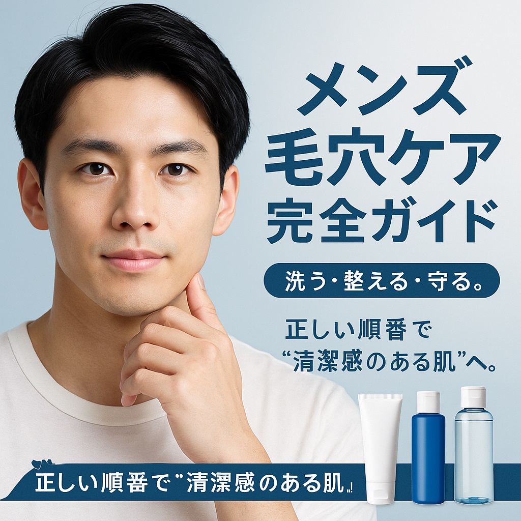 🧴メンズ毛穴ケア完全ガイド｜洗う・整える・守る。正しい順番で“清潔感のある肌”へ。