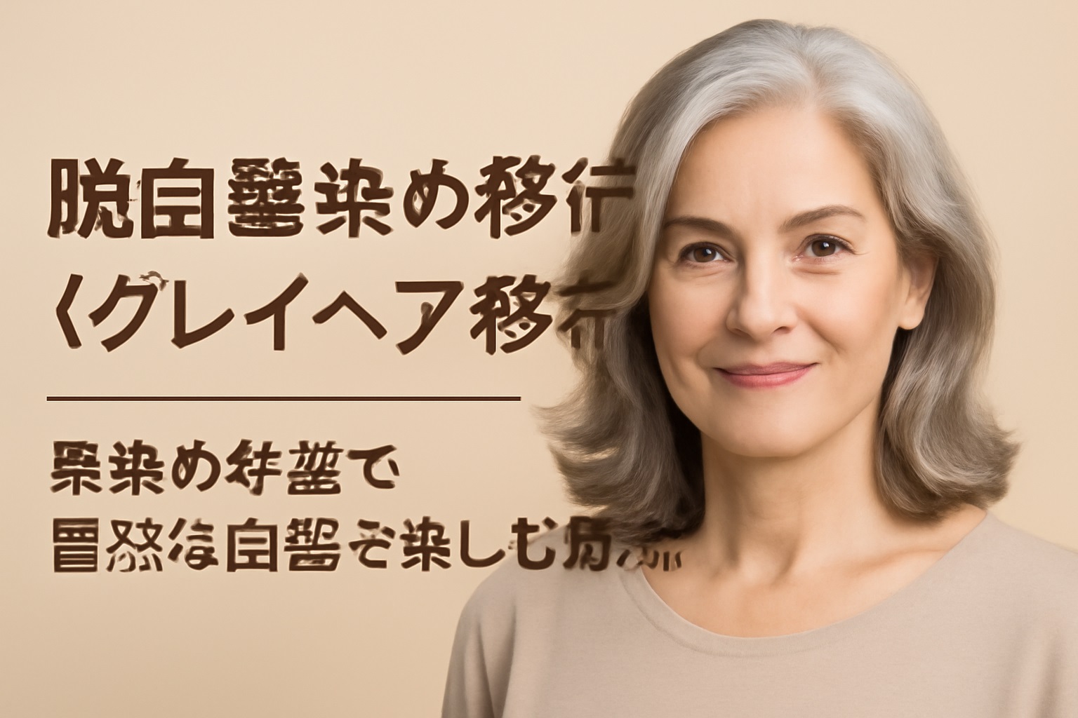 脱白髪染め移行（グレイヘア移行）｜黒染め卒業で自然な白髪を楽しむ方法