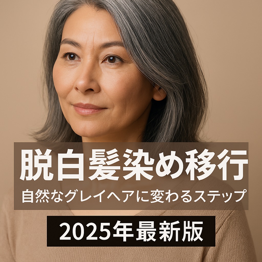 🌸 脱白髪染め移行ガイド｜自然なグレイヘアに変わるステップ【2025年最新版】